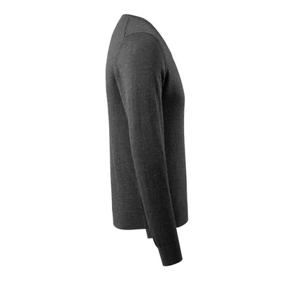 Knitted sweater V-neck, merino wool knitted sweater