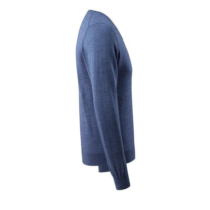Knitted sweater V-neck, merino wool knitted sweater