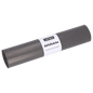 A roll pack from EMIL DEISS KG (GmbH + Co.) DEISS 54014 garbage bags, 700x1100 mm Type 20 gray, roll (50 pieces), with white "DEISS" and "garbage bags" label, lies on a plain white background.