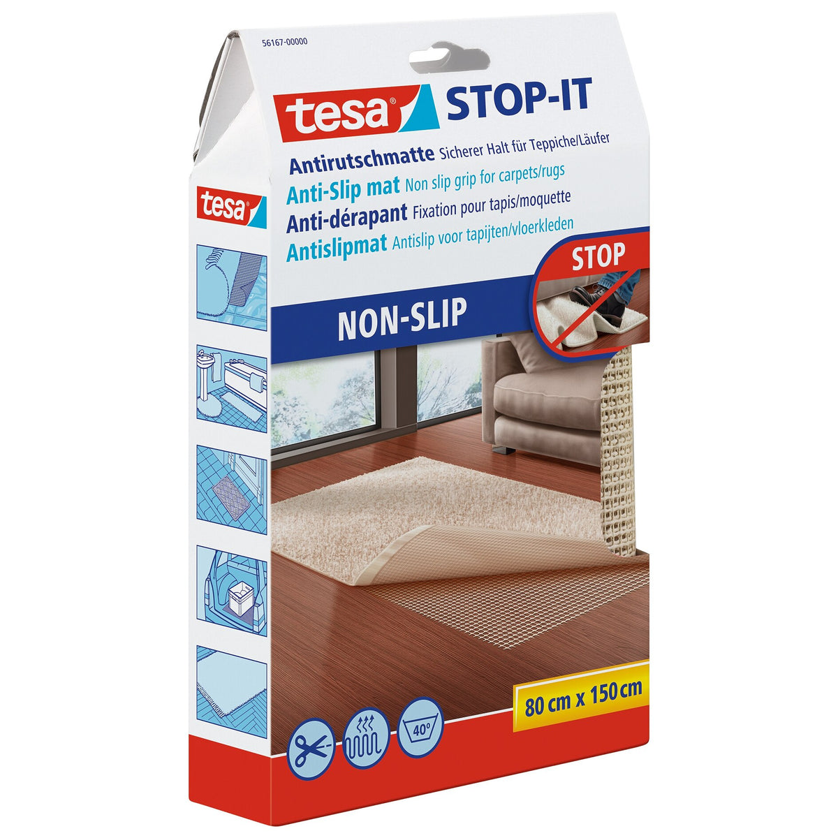 tesa Stop-it Anti-Slip Mat, 1.5 m x 800 mm, beige