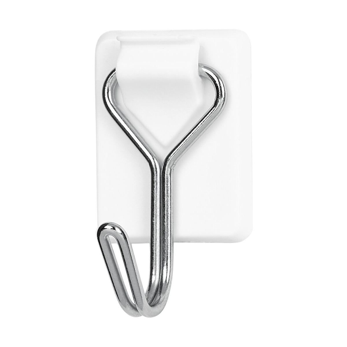 tesa Powerstrips Self-Adhesive Hooks with Removable Wire Hooks, White
