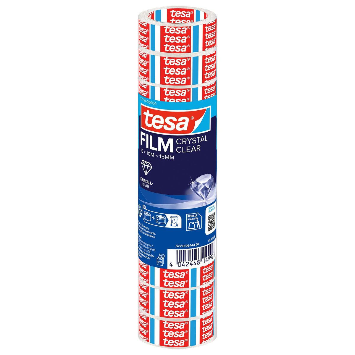 tesafilm CRYSTAL CLEAR, transparent 10 m x 15 mm