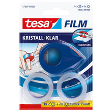 tesafilm 57859 Mini Dispenser with 2 Rolls of tesafilm Crystal Clear, transparent