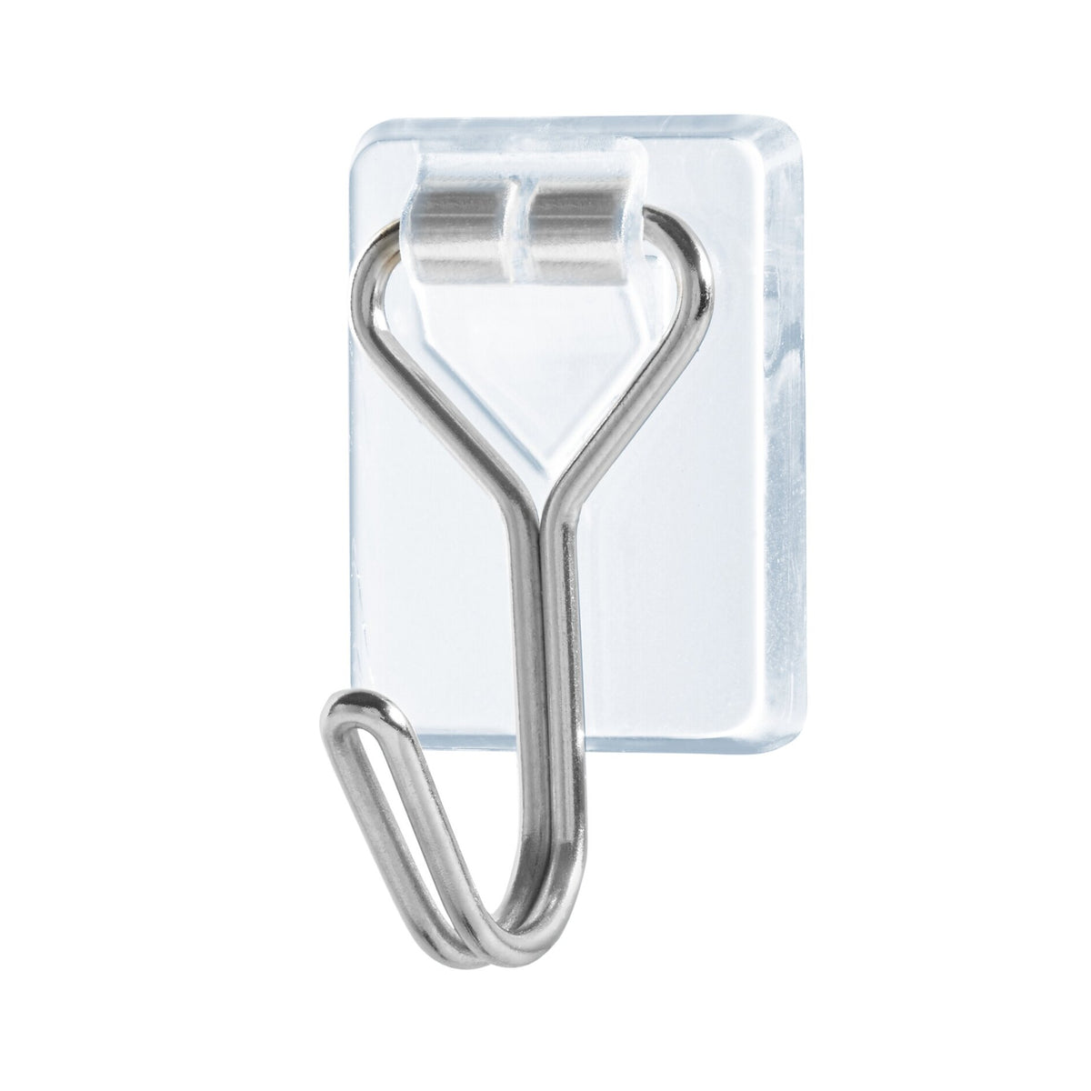 tesa Powerstrips Self-Adhesive Hooks with Removable Wire Hooks, Clear