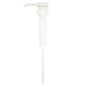 A white plastic hand pump for 5L canisters (1 piece, 1ml stroke) from Diversey Deutschland GmbH & Co. OHG, ideal for direct hand dosing, with a long dip tube and photographed on a plain white background.