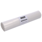 Pictured is a roll of EMIL DEISS KG garbage bags DEISS 59001 (700x1100 mm Type 20 transparent, 50 pieces) on a white background - perfect for packaging and practical waste disposal in a convenient, transparent roll design.