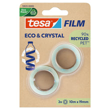 tesafilm Eco & Crystal, clear, in a blister pack, 10 m x 19 mm