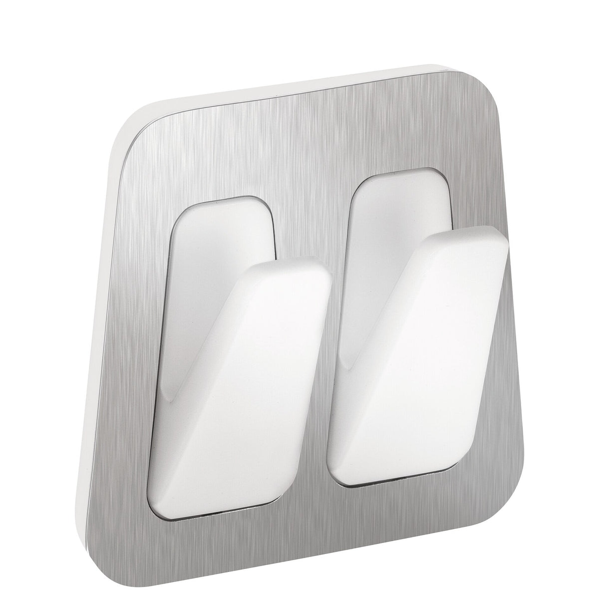 tesa Powerstrips Double Hooks, Waterproof, Metal and Plastic, White