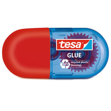 tesa GLUE ROLLER Permanent Mini, 6 m x 5 mm, transparent, mit Etikett
