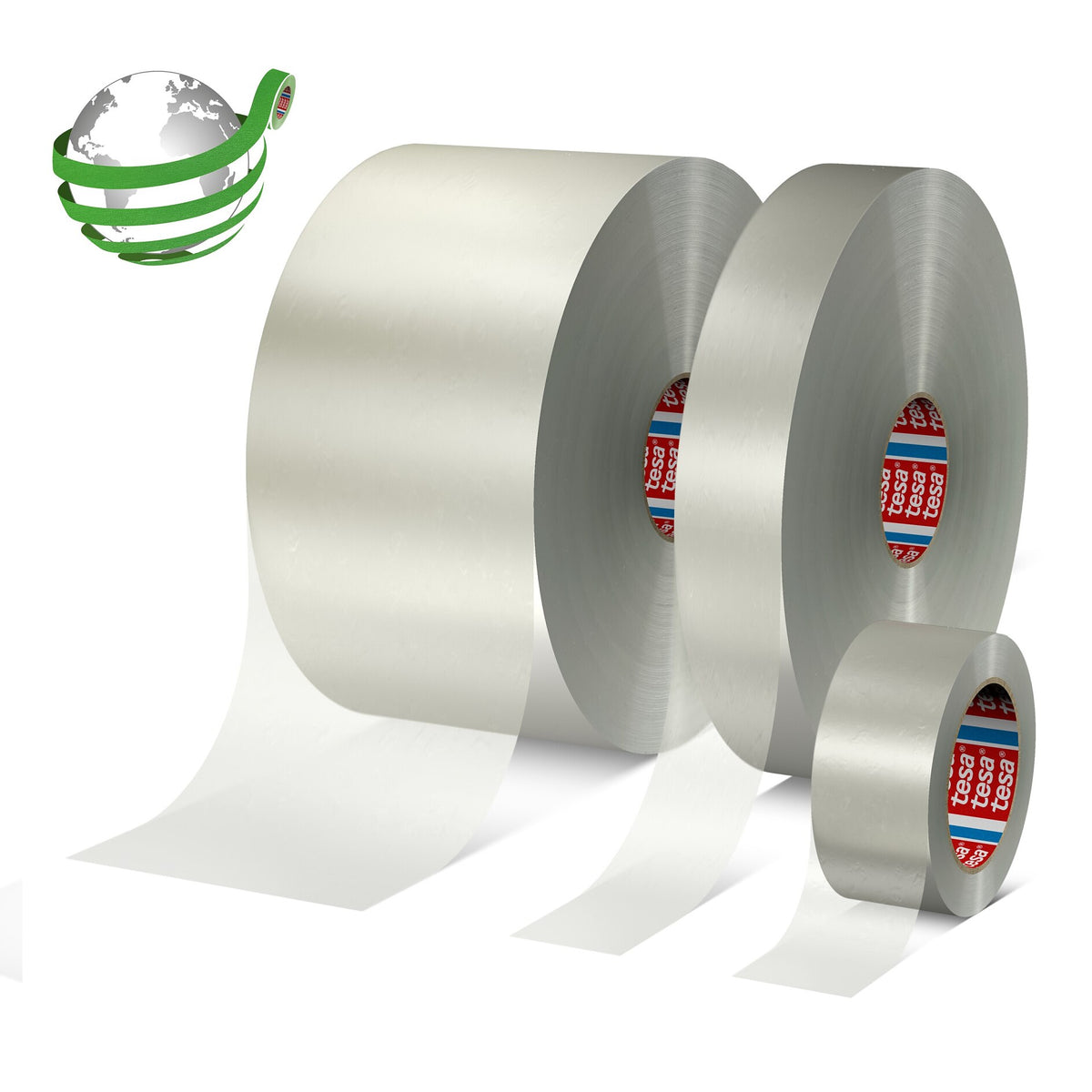 tesa 60412 Packband aus recyceltem Polyester, 66 m x 50 mm, transparent – Anwendung