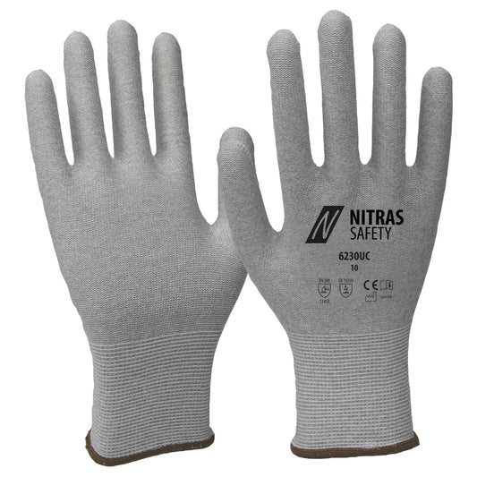 NITRAS antistatic gloves, gray