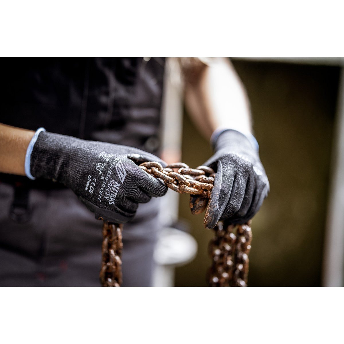 NITRAS ESD 3D CUT C, cut protection gloves, anthracite / black