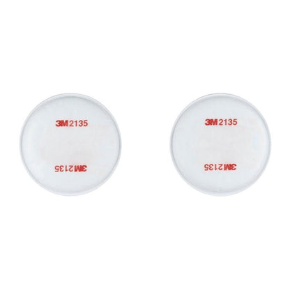 A pair of white 3M™ Particulate Filters 2135, P3 (1 pair/pack) from 3M Deutschland GmbH, each with the red lettering "3M 2135" on a white background.
