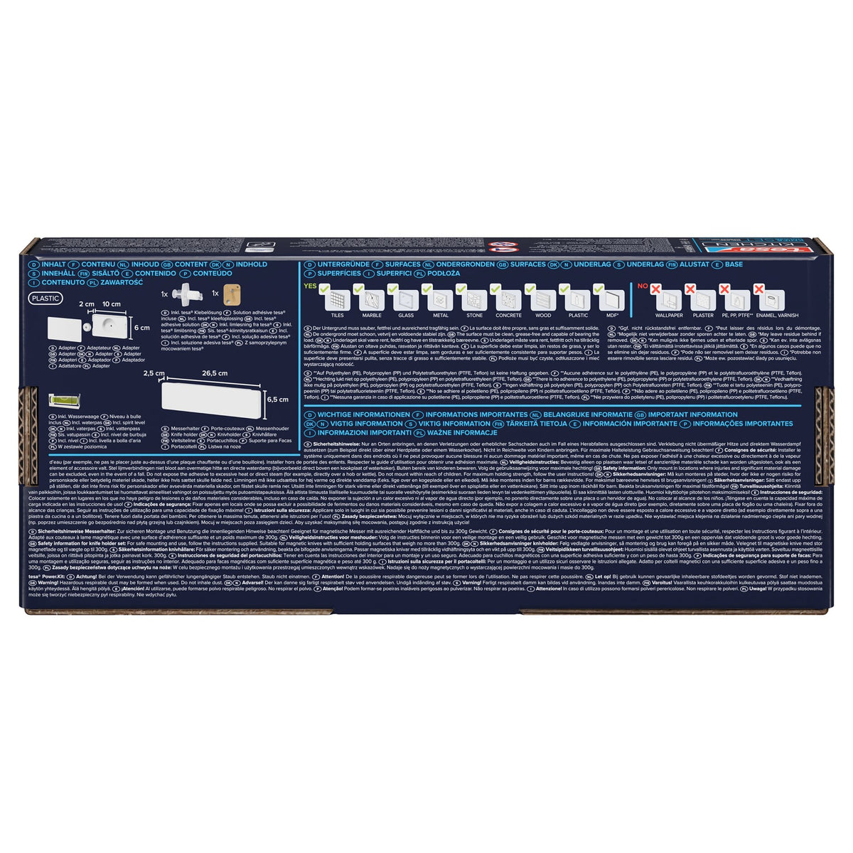 tesa Küchenzubehör Messerhalter Set