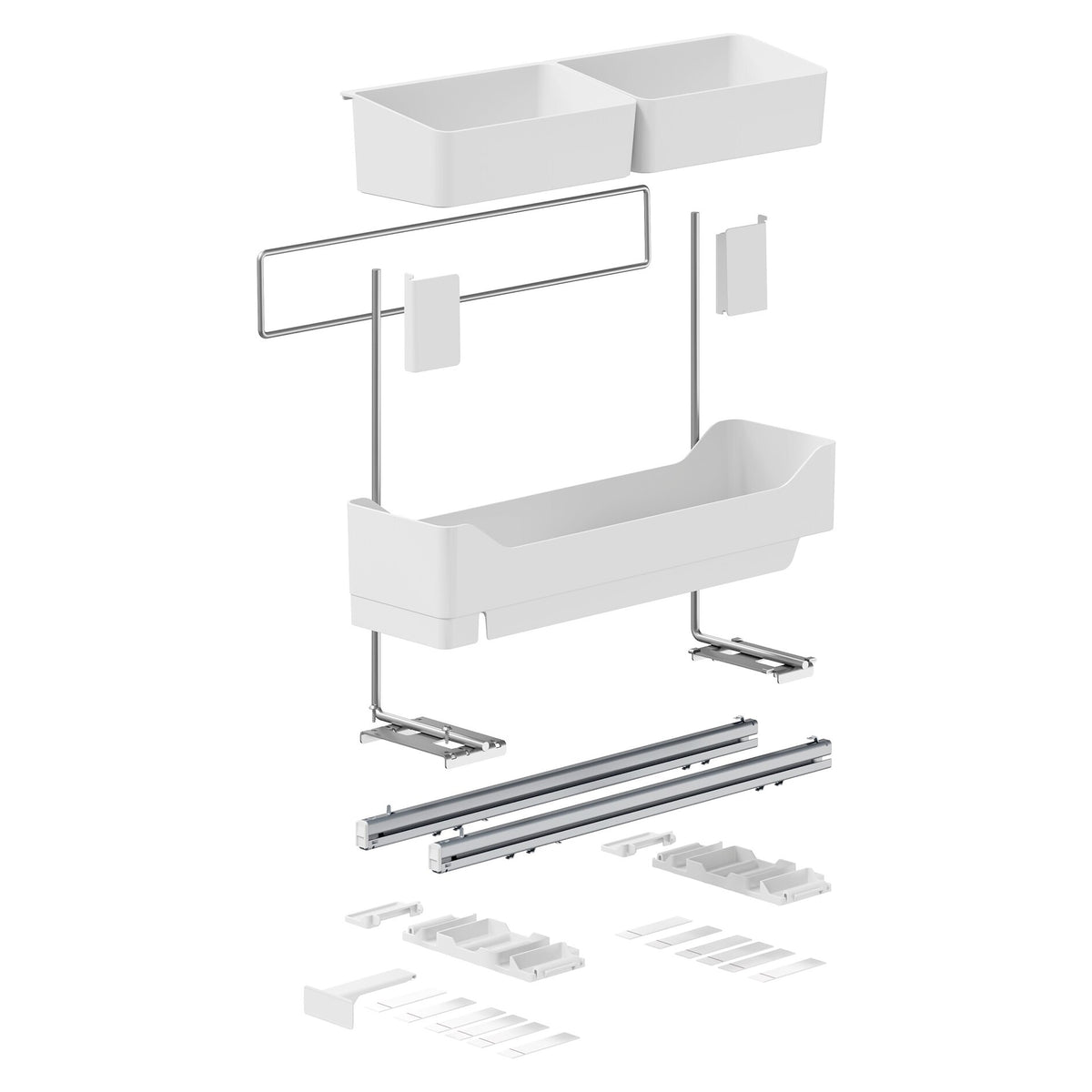 tesa Telescopic Side Pull-Out for the Kitchen, White