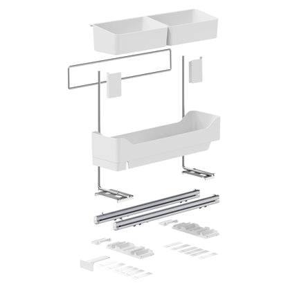 tesa Telescopic Side Pull-Out for the Kitchen, White