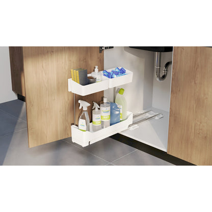 tesa Telescopic Side Pull-Out for the Kitchen, White – Application