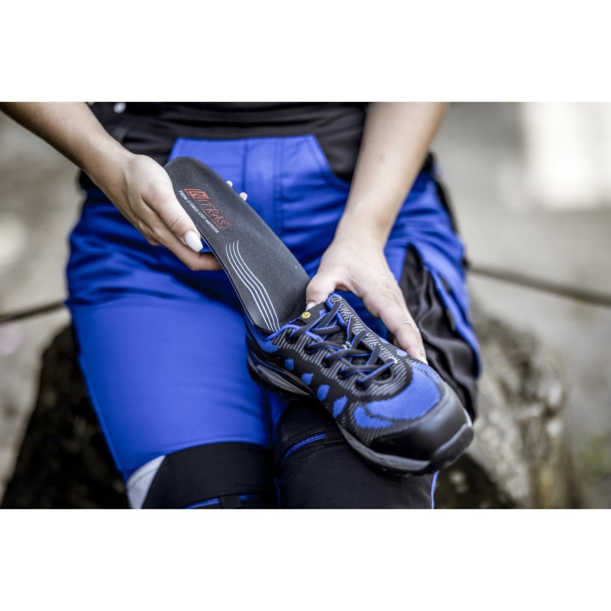 NITRAS ERGO STEP MEDIUM, semi-orthopedic insole, black / blue