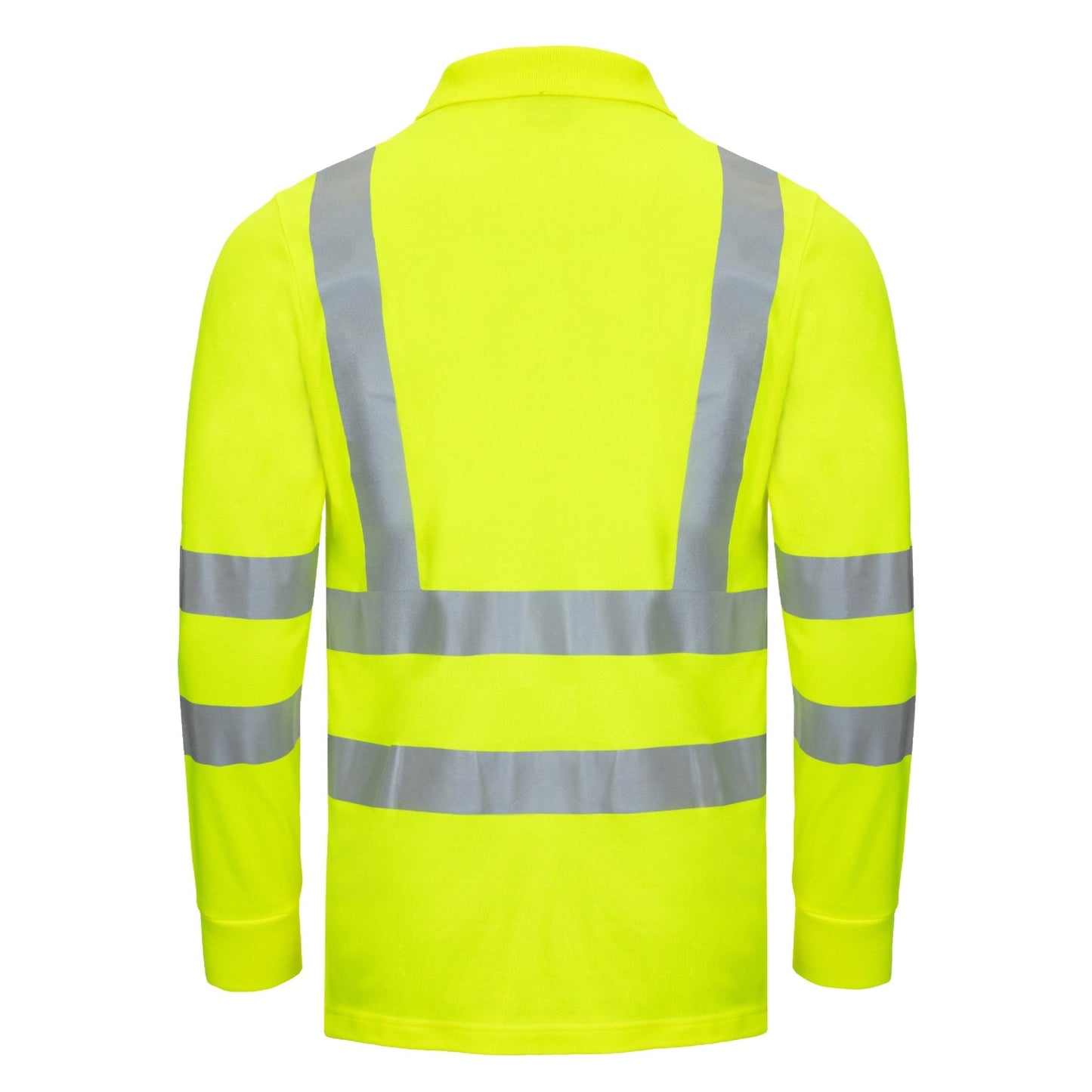NITRAS MOTION TEX VIZ, high visibility long sleeve polo shirt