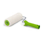 Pictured is the Nölle Profi Brush Complete Roller, 12 mm polyacrylic pile, 18 cm wide with bright green handle from Nölle Profi Brush Brush & Paint Technology e.K., on a white background.