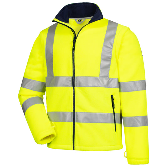 NITRAS MOTION TEX VIZ, high-visibility fleece jacket