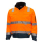 NITRAS MOTION TEX VIZ PLUS, high-visibility pilot jacket, neon orange / navy blue