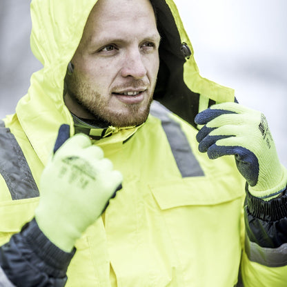 NITRAS removable winter hood, neon yellow, OEKO-TEX polyester: 100% | Pack (1 piece)