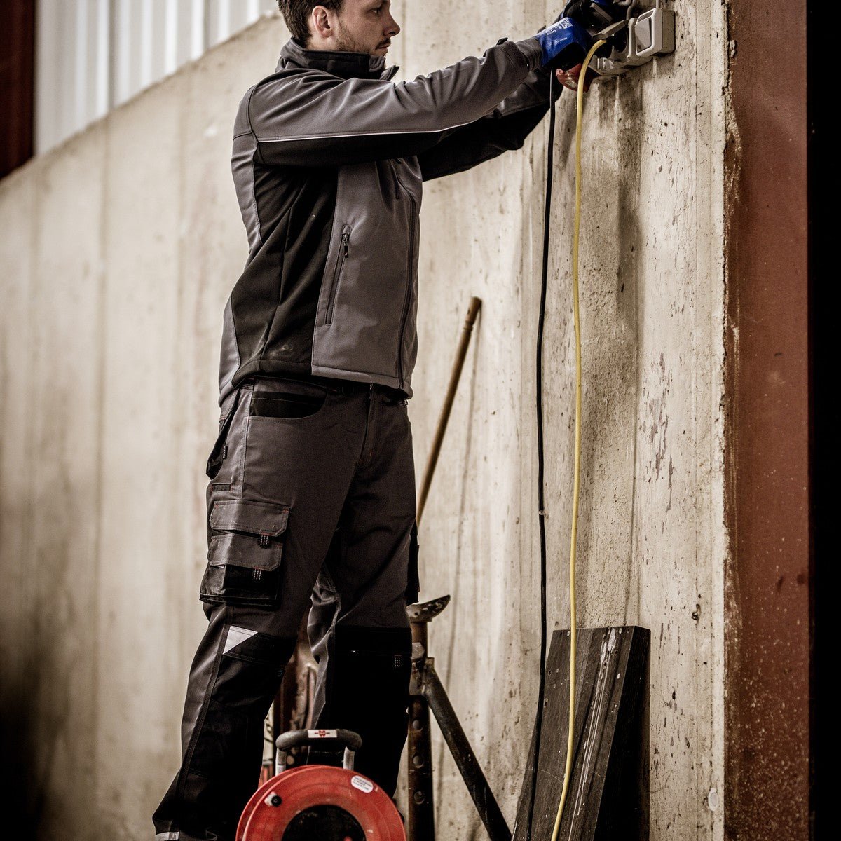 NITRAS MOTION TEX LIGHT, softshell jacket, gray / black