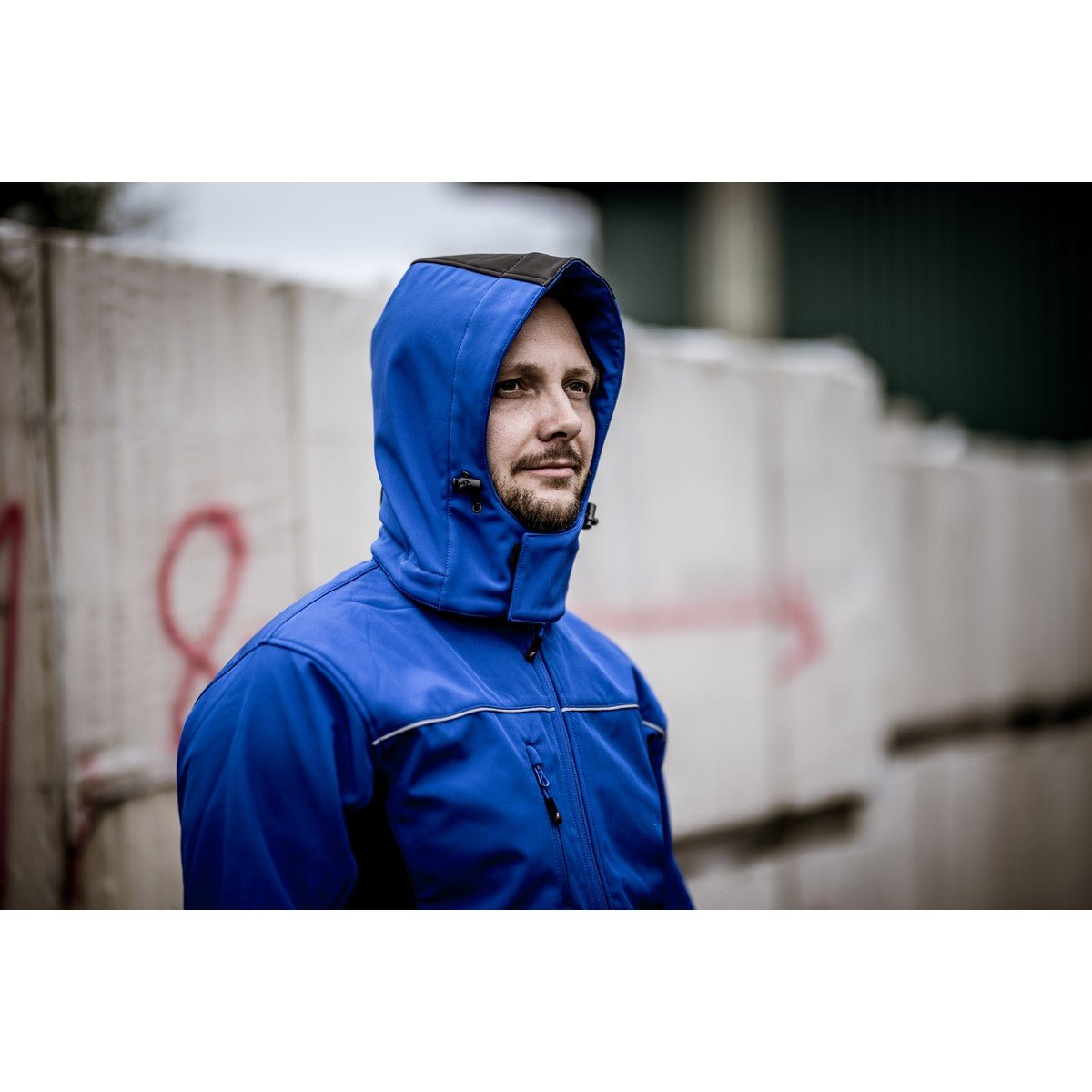 NITRAS detachable hood, royal blue / black, OEKO-TEX polyester: 94%; Elastane: 6% | Pack (1 piece)