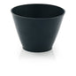 The Nölle Profi Brush plaster cup, conical (Ø 12.5 cm), made of TPE for painting work, 1 piece - plain in black, with a wide rim and narrower base. From Nölle Profi Brush Bürsten- & Pinseltechnik e.K., photographed on a white background.