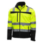 NITRAS MOTION TEX VIZ, high-visibility softshell jacket, neon yellow / black