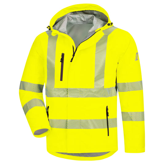 NITRAS MOTION TEX VIZ PLUS, high-visibility rain jacket