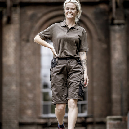 NITRAS MOTION TEX PLUS, work trousers, short, brown / black