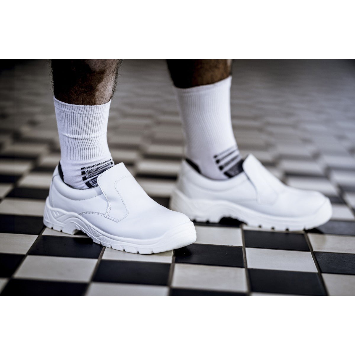 NITRAS CLEAN STEP SL, S2 safety slippers, white