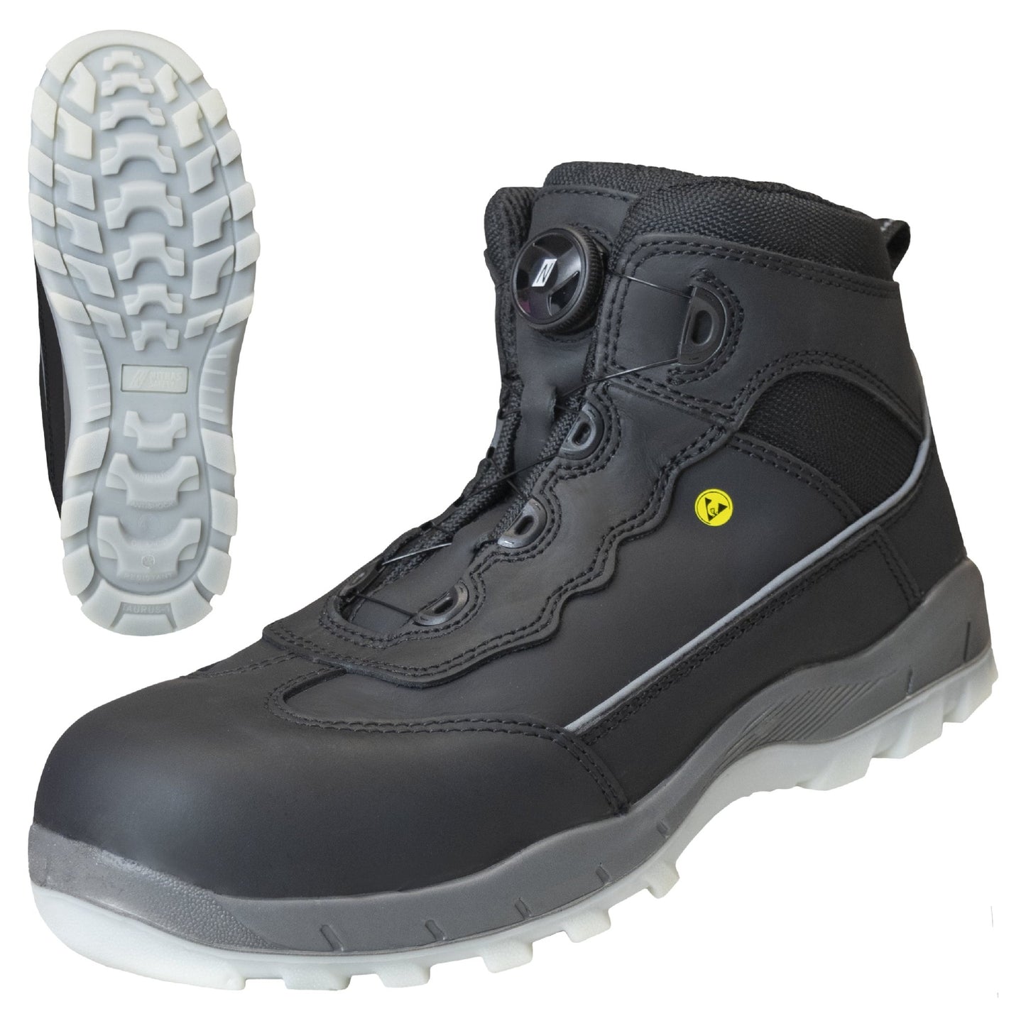 NITRAS SPORT STEP MID FIT, safety boots, mid-height, black