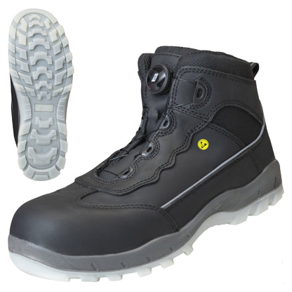 NITRAS SPORT STEP MID FIT, safety boots, mid-height, black