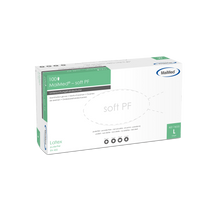 Lámhainní scrúdaithe laitéis PF maiMed-boga neamh-steiriúla saor ó phúdar 100 píosa/bosca