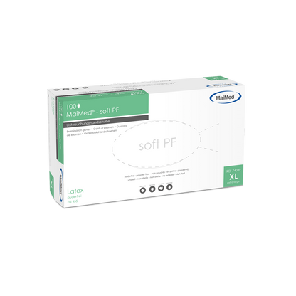 MaiMed-soft PF latex examination gloves non-sterile powder-free 100 pieces/box