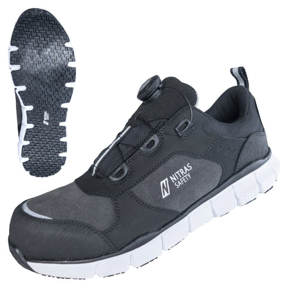 NITRAS SONIC STEP FIT, S3S FO HRO SC SR safety low shoes, gray / black
