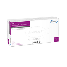 Lámhainní scrúdaithe vinile maiMed-vinile PF, neamh-steiriúil, saor ó phúdar 100 píosa/bosca