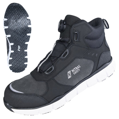 NITRAS SONIC STEP MID FIT, S3S FO HRO SC SR, safety boots, mid-height