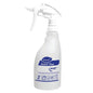 A 500ml empty bottle for Oxivir Plus Jflex from Diversey Deutschland GmbH & Co. OHG, white spray bottle with blue writing and symbols, trigger nozzle, for easy cleaning and disinfection of surfaces.
