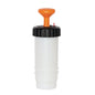 The TASKI VersaPlus 2.0 bottle 0.6 L from Diversey is a white pressure bottle (600 ml) with a black screw cap, large orange plunger handle, and small red indicator - ideal for efficient cleaning with TASKI VersaPlus 2.0.