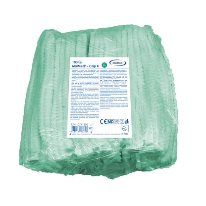 MaiMed-Cap K, caipín gearrthóg déanta as PP, 100 píosa/mála
