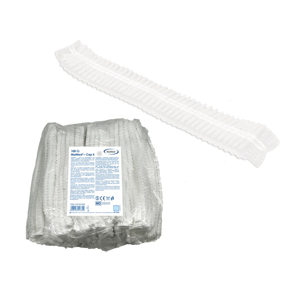 MaiMed-Cap K, caipín gearrthóg déanta as PP, 100 píosa/mála