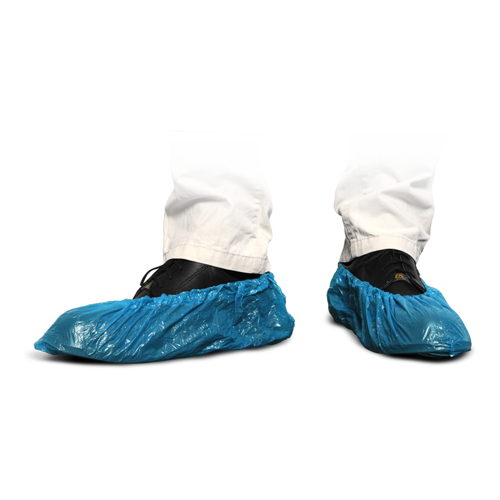 Clúdach bróg Corpoideachais MaiMed Clúdaíonn bróg indiúscartha déanta as Corpoideachas, gorm, 100 píosa/paca. | Pacáiste (100 píosa)