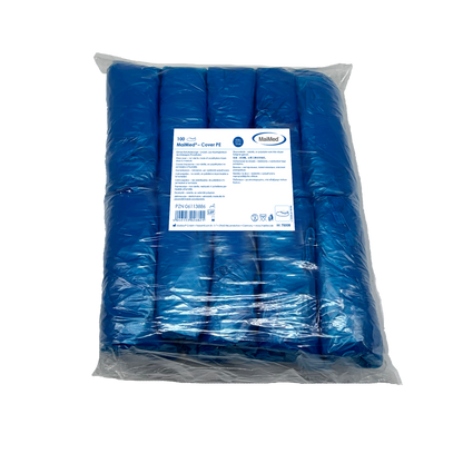 Clúdach bróg Corpoideachais MaiMed Clúdaíonn bróg indiúscartha déanta as Corpoideachas, gorm, 100 píosa/paca. | Pacáiste (100 píosa)