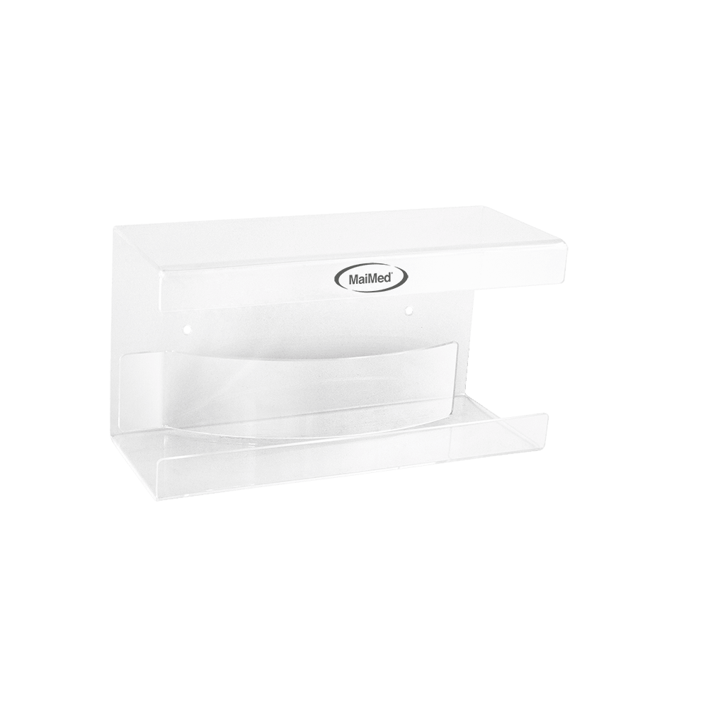 MaiMed wall holder for glove boxes with spring made of acrylic - dimensions: 246x106x135mm - pack of 1 | Pack (1 piece)