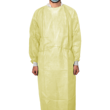 MaiMed-Coat ViruGuard, protective gown made of fleece, yellow BW cuffs, 140x140cm, 10 pieces/pack Series: Protect | Pack (10 pieces)