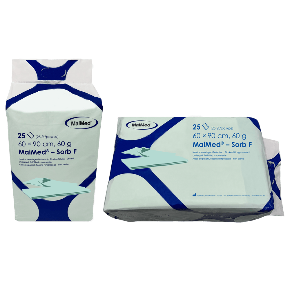 MaiMed-Sorb F hospital pads non-sterile cellulose flakes, 60x90cm, 60g | Package (25 pieces) 